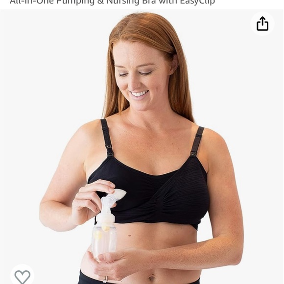 Kindred Bravely Sublime Hands Free Black Pumping Nursing Bra Adjustable Straps - Picture 4 of 11